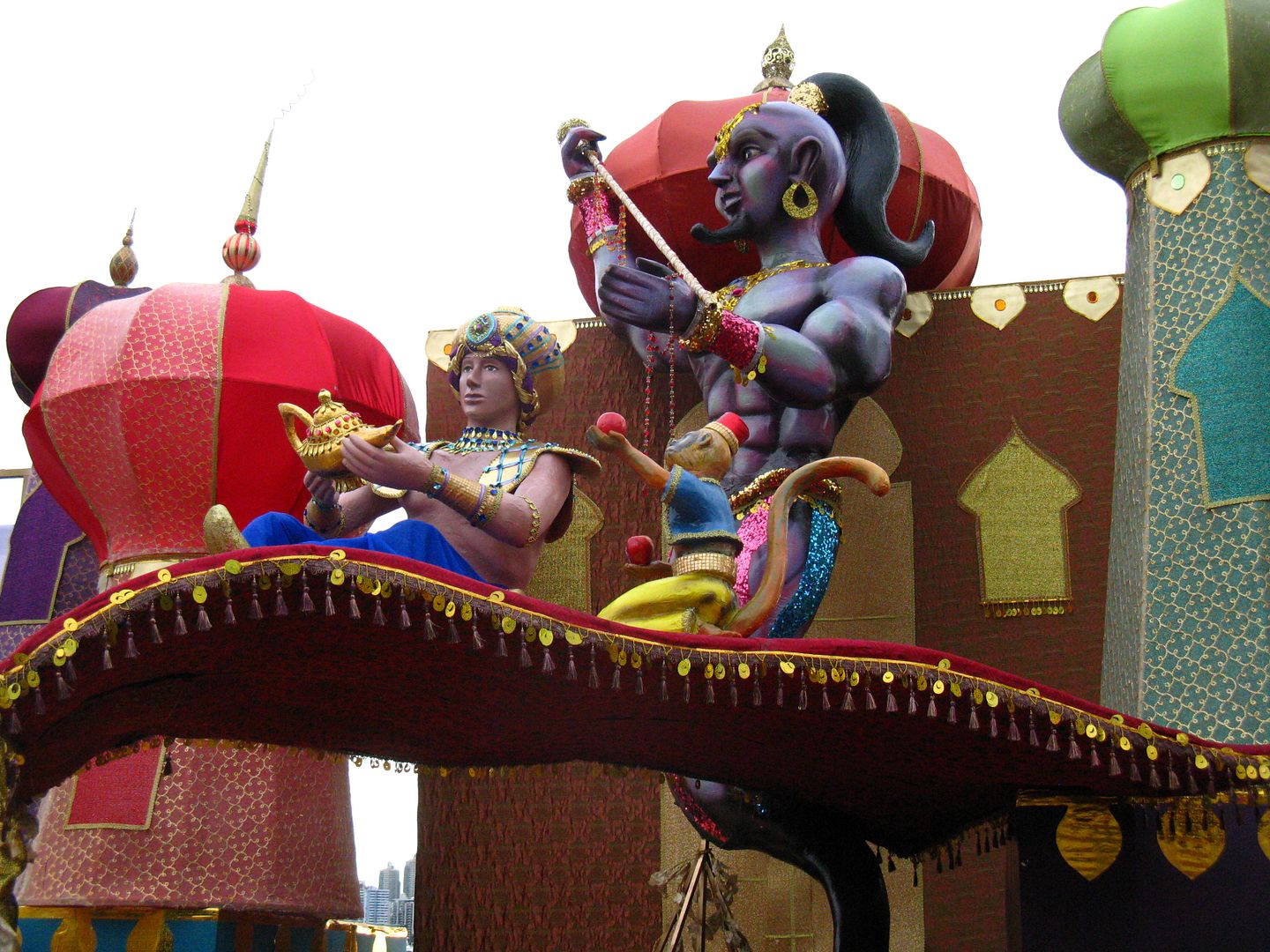 Aladdin summons a genie by rubb...